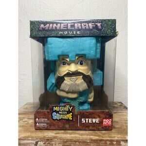 Minecraft Movie Mighty Mega SquishMe‎ Steve 9” Figure NEW